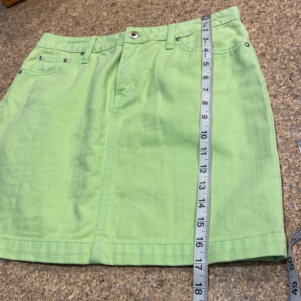 Tommy Hilfiger Green Jean Mini Skirt 4 - Picture 8 of 16